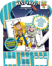 Load image into Gallery viewer, Disney PIXAR No Mess Activity and Coloring Book 4 Pack: Toy Story, Aladdin, The Incredibles, and Spiderman