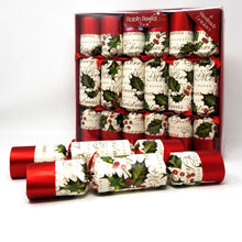 Load image into Gallery viewer, Robin Reed English Holiday Christmas Crackers, Pack of 6 x 12" - Bows and Berries