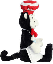Load image into Gallery viewer, Aurora Dr. Seuss Set of 2 Plush: 14" Chef Cat in the Hat and 14" Chef Grinch, Green, with Myriads Drawstring Bag