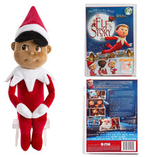 Load image into Gallery viewer, Elf on the Shelf Boy Plushee Pal Dark with An Elf Story DVD