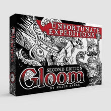 Load image into Gallery viewer, Atlas Games Set Gloom 2nd Ed, Unhappy Homes, Unwelcome Guests, Unfortunate Expeditions, Unquiet Dead