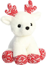 Load image into Gallery viewer, Aurora Plush - Merry Reindeer - 11" White