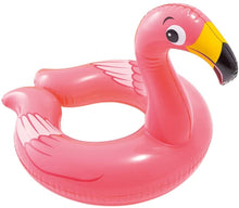 Load image into Gallery viewer, Intex Set of 3 Kid-Sized Animal Swim Ring Floaties: Pink Flamingo, Llama, Unicorn &amp; Drawstring Bag