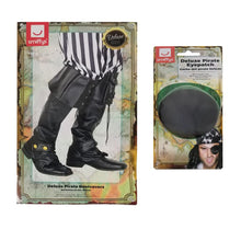 Load image into Gallery viewer, Smiffys Deluxe Pirate Bootcovers and Pirate Eyepatch