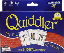 Load image into Gallery viewer, PlayMonster Set of 4 Card Games: Five Crowns, Karma, Set and Quiddler, with Myriads Drawstring Bag