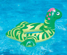 Load image into Gallery viewer, Swimline 24" Animal Inflatable Swim Ring Set: Snail, Lady Bug &amp; Baby Dino Swimming Pool Child Floats