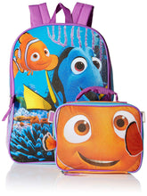 Load image into Gallery viewer, Disney Girls' Finding Dory Backpack with Detachable Nemo Lunch Kit, Purple Straps and Liner