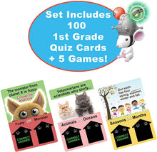 Load image into Gallery viewer, Dr. STEM Toys Ask Einstein Electronic Flash Cards - 1st Grade Skills - Set Includes One Hundred Flashcards and Electronic Interactive Mouse