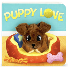 Load image into Gallery viewer, Puppy Love Chunky Board Book with Finger Puppet