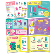 Load image into Gallery viewer, Klutz Make Mini Erasers Craft Set of 3: Cuties, Sweets, and Animals, with Myriads Drawstring Bag