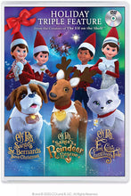 Load image into Gallery viewer, Elf on the Shelf Elf Pets Play Set: Elf Pets Animated Movie DVD, Christmas Cabin, Tote Bag &amp; Scarf