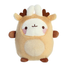Load image into Gallery viewer, Aurora Set of 2 Plush: 6" Reindeer Molang and 6" Winter Jacket Molang Stuffed Toys with Myriads Drawstring Bag