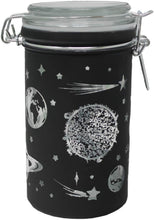 Load image into Gallery viewer, Airtight Glass Storage Jar: Black Frosted Galaxy - LARGE