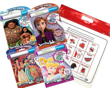 Load image into Gallery viewer, Disney Mess Free Marker Coloring Activity Book 4-Pack: Frozen, Aladdin, Moana, and Sleeping Beauty