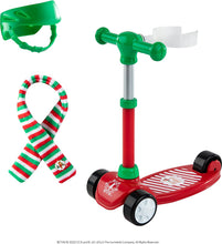 Load image into Gallery viewer, The Elf on the Shelf Claus Couture Slopes and Streets Standing Outfit Set: Stand-n-Scoot Scooter, Snow Play Ski Set, and Joy Bag