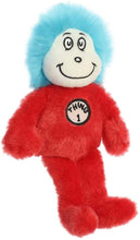 Load image into Gallery viewer, Aurora Dr. Seuss Plush Set of 3: Cat in The Hat 8 Inch, Thing 1, Thing 2 7 Inch, Myriads Drawstring Bag