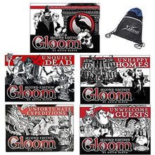 Load image into Gallery viewer, Atlas Games Set Gloom 2nd Ed, Unhappy Homes, Unwelcome Guests, Unfortunate Expeditions, Unquiet Dead