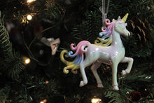 Load image into Gallery viewer, Kurt Adler Fantastical Christmas Ornament Set of 5: 2 Unicorns and 3 Shimmering Wings, with Hangers