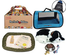 Load image into Gallery viewer, Perfect Petzzz Huggable Breathing Puppy Dog Pet Bed Cocker Spaniel with Blue Tote For Plush Breathing Pets, Dog Food, Treats, and Chew Toy