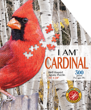 Load image into Gallery viewer, Madd Capp I AM CARDINAL Bird-Shaped Jigsaw Puzzle, 300 Pieces