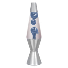 Load image into Gallery viewer, Schylling Lava Lamp 14.5" Metallic Blue Lava with Matching Aluminum Base Clear Liquid