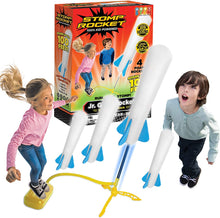 Load image into Gallery viewer, Stomp Rocket The Original Jr. Glow Rocket Launcher, 4 Foam Rockets and Toy Air Rocket Launcher - Glows in The Dark