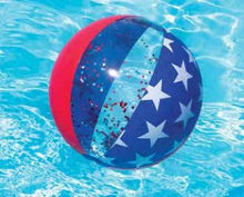 Load image into Gallery viewer, Swimline Americana Inflatable Pool Toys: 22" Glitter Ball 72" Floating Mattress 36" Donut Ring &amp; Bag
