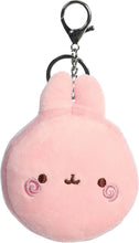 Load image into Gallery viewer, Aurora Molang Plushie Clip-On Set of 4 Keychains: 3" Donut, Pancake, S'Mores, and Macaron with Drawstring Bag