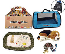 Load image into Gallery viewer, Perfect Petzzz Beagle Plush Dog with Blue Tote, Toy Dog Food, Treats, Chew Toy and Drawstring Bag