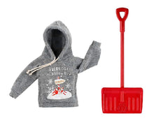 Load image into Gallery viewer, The Elf on the Shelf Claus Couture Snow Day Shovel 'N' Play Hoodie and Shovel for Scout Elf