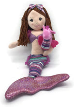 Load image into Gallery viewer, The Petting Zoo, Mermaid Doll with Seahorse Stuffed Animal- Great Gifts for Girls, Mermaid Plush Doll with Seahorse Plush Toy, Pink 17 inch
