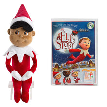 Load image into Gallery viewer, Elf on the Shelf Boy Plushee Pal Dark with An Elf Story DVD