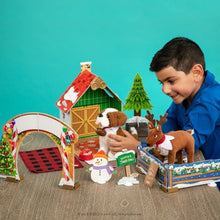 Load image into Gallery viewer, The Elf on the Shelf Elf Pets Playset: Christmas Cabin Playset, Dress Up Party Pack, Elf Pets Figures Multipack, Elf Pet TriPack DVD with Joy Bag
