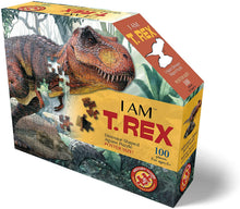 Load image into Gallery viewer, Madd Capp Puzzles Jr. - I AM T REX Animal-Shaped Jigsaw Puzzle, 100 Pieces