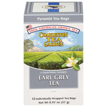 Load image into Gallery viewer, Charleston Tea Garden Earl Grey Tea Individually Wrapped Pyramids 12 Counts