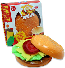 Load image into Gallery viewer, Stretcheez Hamburger - Play Food for Kids - Stretchy Pretend Food &amp; Toppings - Mix &amp; Match