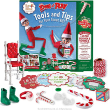 Load image into Gallery viewer, The Elf on the Shelf Starter Set: Dark-Tone Boy Elf, Soaring Snowflake, Elf's Story DVD, Reindeer Elf Pet &amp; Scout Elves Tools and Tips Kit
