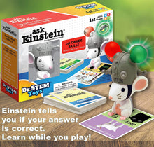 Load image into Gallery viewer, Dr. STEM Toys Ask Einstein Electronic Flash Cards - 1st Grade Skills - Set Includes One Hundred Flashcards and Electronic Interactive Mouse