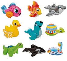 Load image into Gallery viewer, Intex Puff 'N Play Water Toys Assortment of 9 Styles: Tropical Fish, Whale, Turtle, Dolphin, Seal, and More