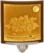 Load image into Gallery viewer, Frosty Moon Curved Porcelain Lithophane Night Light