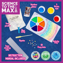 Load image into Gallery viewer, Science to the Max Rainbow Snow- Super Snow Powder- Create 2 Gallon of Colorful and Reusable Snow- 7 Science Experiments Included - Stem Activity Kit for Boys &amp; Girls 8+- Snow for Winter Display