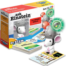 Load image into Gallery viewer, Dr. STEM Toys Ask Einstein Electronic Flash Cards - 1st Grade Skills - Set Includes One Hundred Flashcards and Electronic Interactive Mouse