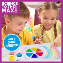 Load image into Gallery viewer, Science to the Max Rainbow Snow- Super Snow Powder- Create 2 Gallon of Colorful and Reusable Snow- 7 Science Experiments Included - Stem Activity Kit for Boys &amp; Girls 8+- Snow for Winter Display
