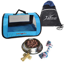 Load image into Gallery viewer, Perfect Petzzz Blue Tote for Plush Breathing Pets, Dog Food, Treats, Chew Toy &amp; Drawstring Bag