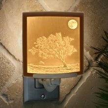 Load image into Gallery viewer, Frosty Moon Curved Porcelain Lithophane Night Light