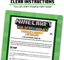Load image into Gallery viewer, Ravensburger Minecraft: Builders &amp; Biomes - Farmer's Market Expansion Strategy Board Game Ages 10 &amp; Up