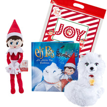 Load image into Gallery viewer, Elf on the Shelf Arctic Fox Tradition Set,12" Plushee Pal Light Girl Elf Snuggler, Exclusive Joy Bag