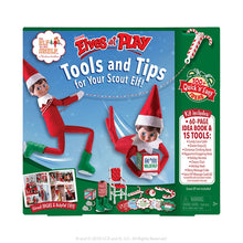 Load image into Gallery viewer, The Elf on the Shelf Play Starter Set: Blue Eye Boy Elf, I'm So Fly PJs, Elf Pet Reindeer, an Original Elf Story DVD and Scout Elves at Play Set
