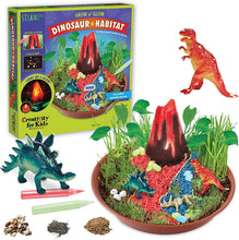 Load image into Gallery viewer, Creativity for Kids Grow N’ Glow Dinosaur Habitat – Create Your Own Dino Garden Kit - Arts and Crafts for Boys and Girls