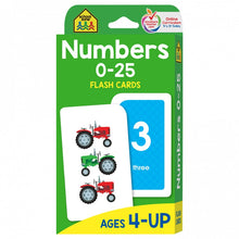Load image into Gallery viewer, Numbers 0-25 Flash Cards